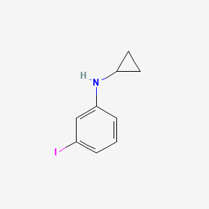 molecular formula C9H10IN B12963762 N-Cyclopropyl-3-iodoaniline 