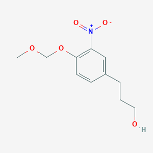 molecular formula C11H15NO5 B12963778 3-(4-(Methoxymethoxy)-3-nitrophenyl)propan-1-ol 