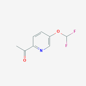 molecular formula C8H7F2NO2 B12963797 Ethanone, 1-[5-(difluoromethoxy)-2-pyridinyl]- 