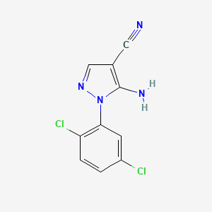 molecular formula C10H6Cl2N4 B1296380 5-amino-1-(2,5-dichlorophenyl)-1h-pyrazole-4-carbonitrile CAS No. 73594-96-4