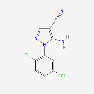 molecular formula C10H6Cl2N4 B1296380 5-Amino-4-cyano-1-(2,5-dichlorophenyl)pyrazole CAS No. 73594-96-4