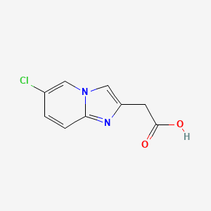 molecular formula C9H7ClN2O2 B1296382 2-(6-Chloroimidazo[1,2-a]pyridin-2-yl)acetic acid CAS No. 59128-13-1