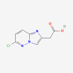 molecular formula C8H6ClN3O2 B1296384 2-(6-氯咪唑并[1,2-b]哒嗪-2-基)乙酸 CAS No. 64068-07-1