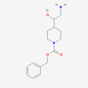 molecular formula C15H22N2O3 B12963840 Benzyl 4-(2-amino-1-hydroxyethyl)piperidine-1-carboxylate 