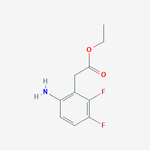 molecular formula C10H11F2NO2 B12963963 Ethyl 2-(6-amino-2,3-difluorophenyl)acetate 