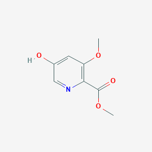 molecular formula C8H9NO4 B12963980 Methyl 5-hydroxy-3-methoxypicolinate CAS No. 1256836-82-4