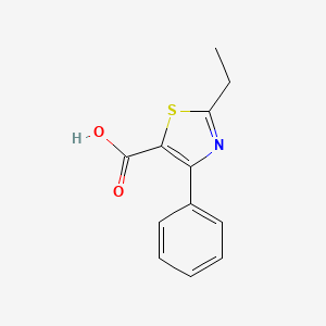 molecular formula C12H11NO2S B12964008 2-Ethyl-4-phenylthiazole-5-carboxylic acid 