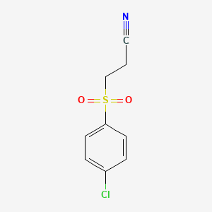 molecular formula C9H8ClNO2S B1296401 3-[(4-氯苯基)磺酰基]丙腈 CAS No. 14223-22-4