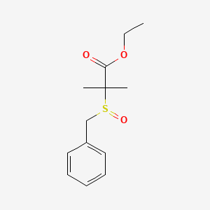 molecular formula C13H18O3S B12964056 Ethyl 2-(benzylsulfinyl)-2-methylpropanoate 