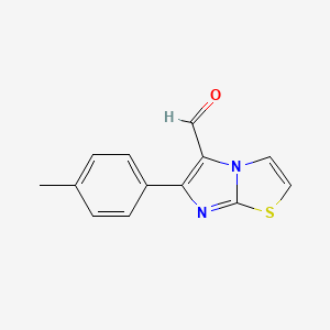 molecular formula C13H10N2OS B1296408 6-(4-Methylphenyl)imidazo[2,1-b][1,3]thiazole-5-carbaldehyde CAS No. 82588-42-9