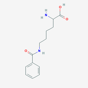 molecular formula C13H18N2O3 B1296411 2-Amino-6-benzamidohexanoic acid CAS No. 5107-18-6
