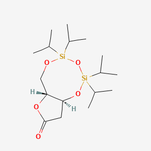 molecular formula C17H34O5Si2 B12964159 (6aR,9aS)-2,2,4,4-Tetraisopropyldihydro-6H-furo[3,2-f][1,3,5,2,4]trioxadisilocin-8(6aH)-one 