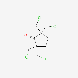 molecular formula C9H12Cl4O B1296428 2,2,5,5-Tetrakis(chloromethyl)cyclopentanone CAS No. 67059-01-2