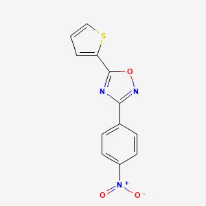 molecular formula C12H7N3O3S B1296441 3-(4-硝基苯基)-5-(噻吩-2-基)-1,2,4-噁二唑 CAS No. 54608-96-7