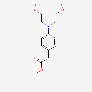 molecular formula C14H21NO4 B1296451 Ethyl 2-(4-(bis(2-hydroxyethyl)-amino)phenyl)acetate CAS No. 219313-75-4