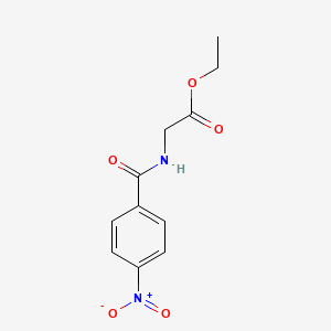 molecular formula C11H12N2O5 B1296460 Ethyl 2-[(4-nitrobenzoyl)amino]acetate CAS No. 7512-77-8
