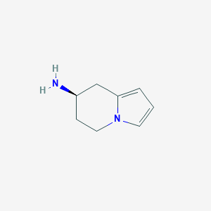 molecular formula C8H12N2 B129647 (R)-5,6,7,8-Tetrahydroindolizin-7-amine CAS No. 140848-70-0