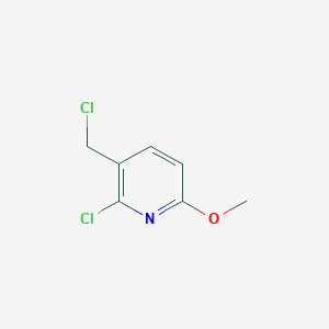 molecular formula C7H7Cl2NO B12964816 2-Chloro-3-(chloromethyl)-6-methoxypyridine 