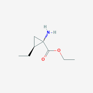 molecular formula C8H15NO2 B12965028 Ethyl (1S,2S)-1-amino-2-ethylcyclopropane-1-carboxylate 