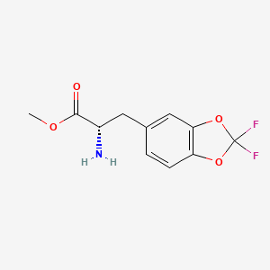 molecular formula C11H11F2NO4 B12965377 Methyl (s)-2-amino-3-(2,2-difluorobenzo[d][1,3]dioxol-5-yl)propanoate hydrochloride 