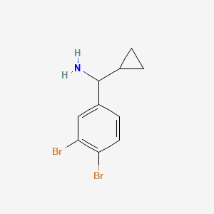 molecular formula C10H11Br2N B12965523 Cyclopropyl(3,4-dibromophenyl)methanamine 