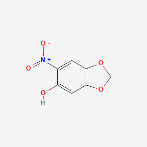 molecular formula C7H5NO5 B1296558 6-硝基-1,3-苯二氧杂环-5-醇 CAS No. 7107-10-0