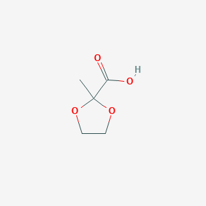 molecular formula C5H8O4 B1296572 2-Methyl-1,3-dioxolane-2-carboxylic acid CAS No. 5736-04-9