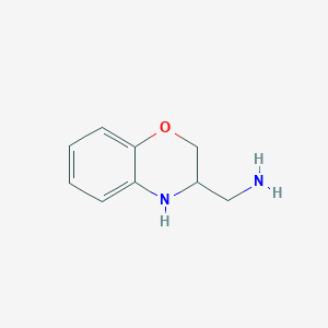 molecular formula C9H12N2O B1296579 (3,4-Dihydro-2H-benzo[b][1,4]oxazin-3-yl)methanamine CAS No. 54252-56-1