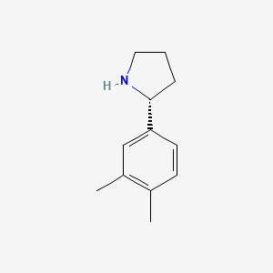 molecular formula C12H17N B12965815 (R)-2-(3,4-Dimethylphenyl)pyrrolidine 