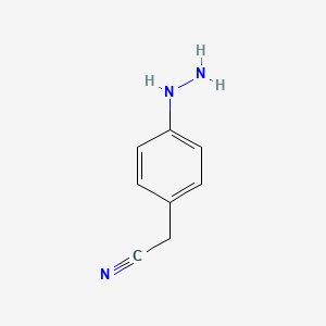 molecular formula C8H9N3 B1296584 （4-肼基苯基）乙腈 CAS No. 57411-91-3