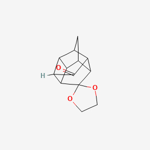 molecular formula C13H14O3 B1296593 Spiro[1,3-dioxolane-2,8'-pentacyclo[5.4.0.0^{2,6}.0^{3,10}.0^{5,9}]undecane]-11'-one CAS No. 58228-93-6