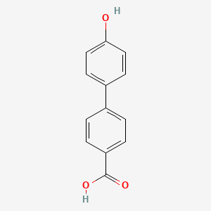 molecular formula C13H10O3 B1296595 4'-Hydroxy-4-biphenylcarboxylic acid CAS No. 58574-03-1