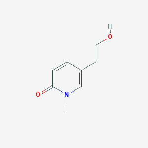 molecular formula C8H11NO2 B12965967 5-(2-Hydroxyethyl)-1-methylpyridin-2-one 