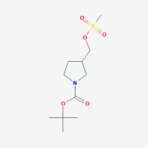 molecular formula C11H21NO5S B129660 tert-Butyl 3-(((methylsulfonyl)oxy)methyl)pyrrolidine-1-carboxylate CAS No. 141699-56-1