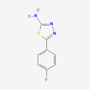 molecular formula C8H6FN3S B1296602 5-(4-氟苯基)-1,3,4-噻二唑-2-胺 CAS No. 942-70-1