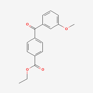 molecular formula C17H16O4 B1296608 4-Carboethoxy-3'-methoxybenzophenone CAS No. 705279-41-0