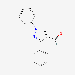 molecular formula C16H12N2O B1296610 1,3-Diphenyl-1H-pyrazole-4-carbaldehyde CAS No. 21487-45-6
