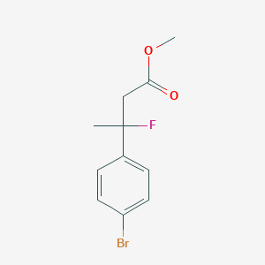 molecular formula C11H12BrFO2 B12966112 Methyl 3-(4-bromophenyl)-3-fluorobutanoate 