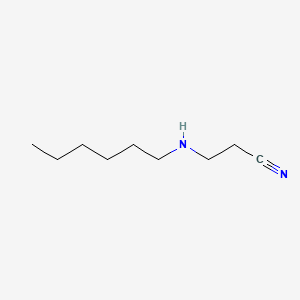 molecular formula C9H18N2 B1296625 3-(Hexylamino)propanenitrile CAS No. 55490-85-2