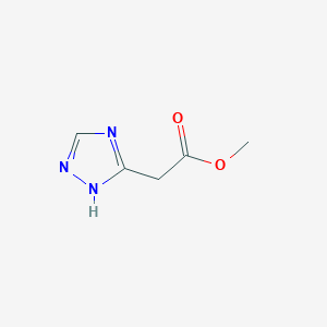 molecular formula C5H7N3O2 B12966253 Methyl 2-(1H-1,2,4-triazol-5-yl)acetate 