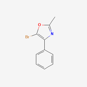 molecular formula C10H8BrNO B1296638 5-溴-2-甲基-4-苯基-1,3-噁唑 CAS No. 20662-93-5