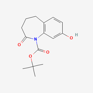 molecular formula C15H19NO4 B12966387 tert-Butyl 8-hydroxy-2-oxo-2,3,4,5-tetrahydro-1H-benzo[b]azepine-1-carboxylate 
