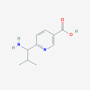 molecular formula C10H14N2O2 B12966446 6-(1-Amino-2-methylpropyl)nicotinic acid 
