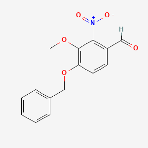 molecular formula C15H13NO5 B1296645 4-(Benzyloxy)-3-methoxy-2-nitrobenzaldehyde CAS No. 2450-27-3