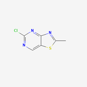 molecular formula C6H4ClN3S B12966545 5-Chloro-2-methylthiazolo[4,5-d]pyrimidine 