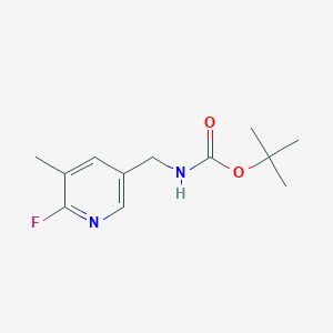 molecular formula C12H17FN2O2 B12966562 tert-Butyl ((6-fluoro-5-methylpyridin-3-yl)methyl)carbamate 