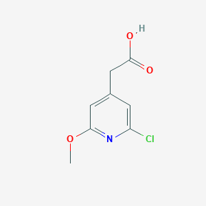 molecular formula C8H8ClNO3 B12966576 2-Chloro-6-methoxypyridine-4-acetic acid 
