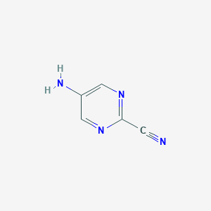 molecular formula C5H4N4 B129666 5-氨基嘧啶-2-碳腈 CAS No. 56621-93-3
