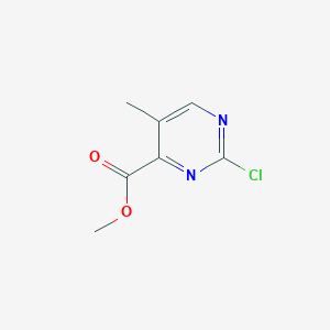 molecular formula C7H7ClN2O2 B12966637 Methyl 2-chloro-5-methylpyrimidine-4-carboxylate 