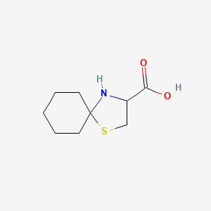 molecular formula C9H15NO2S B1296671 1-Thia-4-azaspiro[4.5]decane-3-carboxylic acid CAS No. 66065-60-9